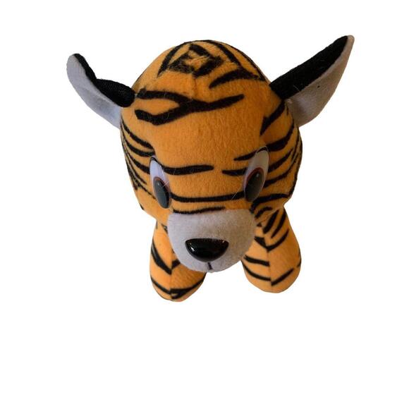 Other - Vintage Tiger Stuffed Plush Toy Jungle Animal Small Orange Black Cat
